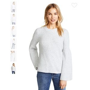 Grey Bell-Sleeve Madewell Sweater